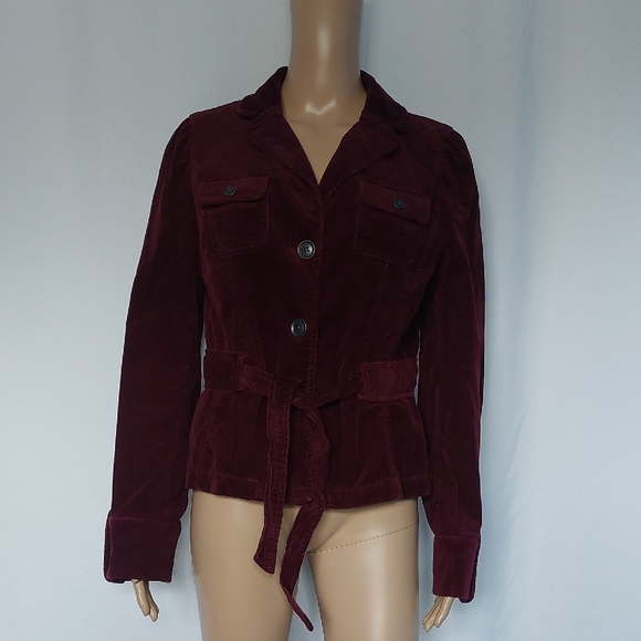 LOFT Jackets & Blazers - LOFT Women's Burgundy Jacket Size 8